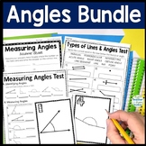 Measuring and Identifying Angles Bundle | 2 Tests and 1 Sc