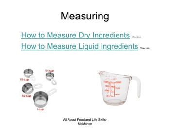 Kitchen Skills: Measuring Wet or Dry Ingredients