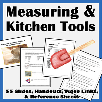 Preview of SALE! Learn Kitchen Equipment and Measuring Activity - Life Skills, FACS, FCS