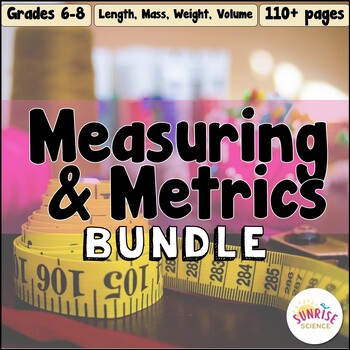 Preview of Measuring and Metric System Unit | Length Mass Weight Volume | Middle School