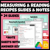 Measuring and Reading Recipes Slides and Note Sheets | FCS
