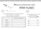 Measuring distances with paper planes WORKSHEET
