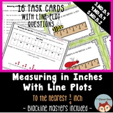 Measure to the Nearest 1/4 Inch Task Cards - Make a Line P