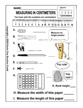 Make-a-Meter Stick: Centimeters and Meters by the think tank