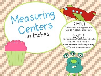 Preview of Measuring in Inches Centers! Common Core Aligned!