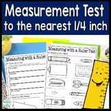 Measuring in Inches Test: Measuring with a Ruler Quiz (to 