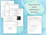 Measuring in the Kitchen Guided Notes & Worksheet