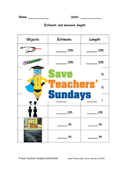 Preview of Measuring Length (metric) Lesson Plans, Worksheets and More