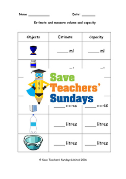 Milk Capacity - learn capacity with familiar milk container sizes