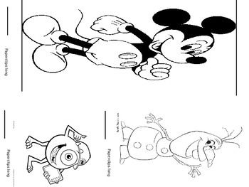 Preview of Measuring non-standard and standard units with Disney Characters