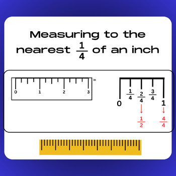 Measuring to the Nearest 1/4 Inch Using a Ruler - Introduction to ...
