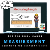 Measuring to the Nearest Fourth- boom cards- distance learning