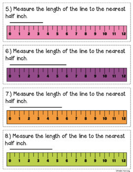 Measuring With A Ruler Task Cards By Kristin Kennedy Tpt