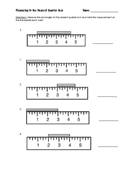 Measure to the Nearest Quarter Inch, Measure with a Ruler