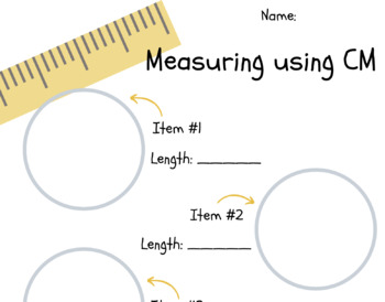 Preview of Measuring using Centimeters Homework