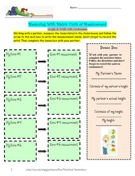 Preview of Measuring with Metric Units Labs