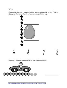 Preview of Measuring with Nonstandard Units Worksheets **Terra Nova**