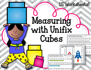 Preview of Measuring with Linking Cubes! Worksheets. Interlocking counting blocks
