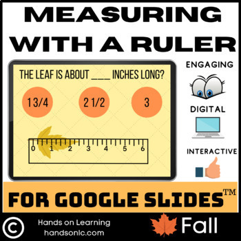 Preview of Measuring with a Ruler Fall Edition for Google Slides