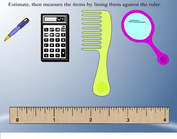 Preview of Measuring with a Ruler SMARTBoard lesson