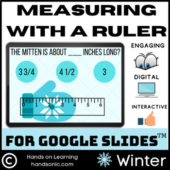 Preview of Measuring with a Ruler Winter Edition for Google Slides