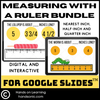 Preview of Measuring with a Ruler for Google Slides Bundle