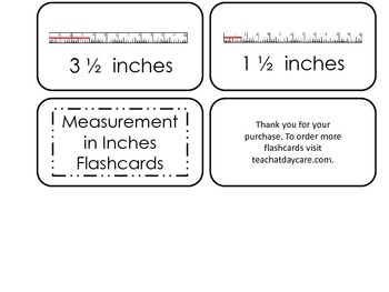 measuring with a ruler printable picture word flash cards preschool flashcards