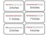 Measuring with a Ruler printable Picture Word Flash Cards.