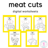 Meat Cuts Identification Digital Drag and Drop Worksheets 