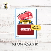 Meat Lover Steak Father's Day Card | Gift Card Holder for Dads