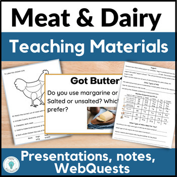 Preview of Culinary Arts and Foods Lessons - Meat and Dairy Bundle for Prostart - FCS