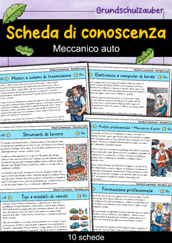 Preview of Meccanico auto - Scheda di conoscenza - Professioni (italiano)