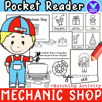 At the Barber Shop GAME Pocket Chart Match Vocab Kindergarten NO PREP  Activities