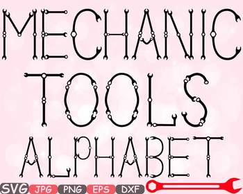 Download Mechanic Tools Alphabet SVG clipart Letters ABC Handyman ...