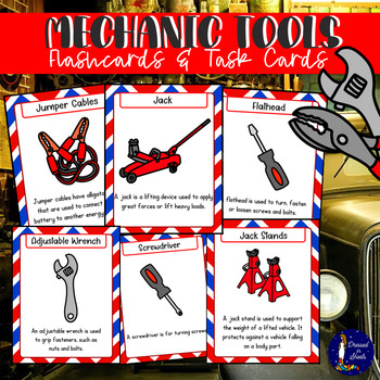 Preview of Mechanic Tools Flashcards and Task Cards