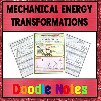 Preview of Mechanical Energy Transformations Doodle Notes