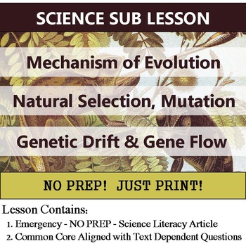 Preview of Mechanisms of Evolution - Natural Selection, Mutation, Gene Flow, Genetic Drift