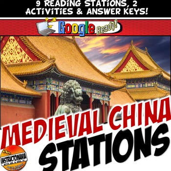 Preview of Medieval China Reading Stations & Graphic Organizer l Google Classroom