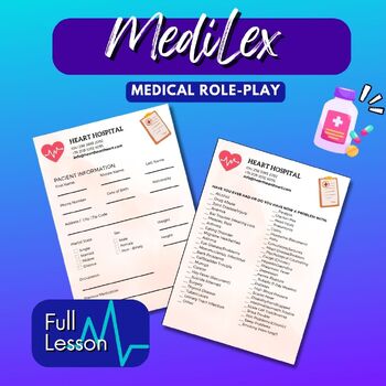 Preview of MediLex: The Ultimate ESL Medical Role-play Vocabulary Builder!