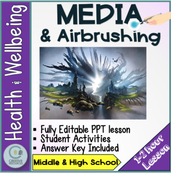 Preview of Body image + Self Esteem Airbrushing Health Lesson + Activities