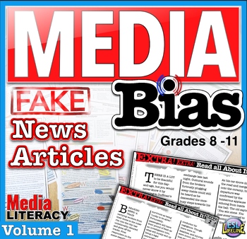 Preview of Media Bias News Articles - Fake News & Media Literacy Analysis Activity Vol. 1