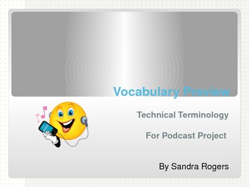 Preview of ESOL Vocabulary:Technology Terminology for Podcasting (Grades 2-12)