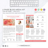 Media Kit Template 2 Page | Blog Media Kit | Press Kit Tem