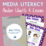 Media Literacy Anchor Chart, Interactive Notebook Pages, a