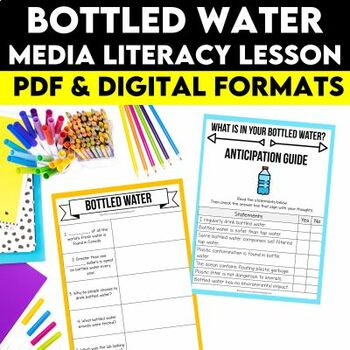 Preview of Media Literacy: Consumer Awareness Lesson - Bottled Water