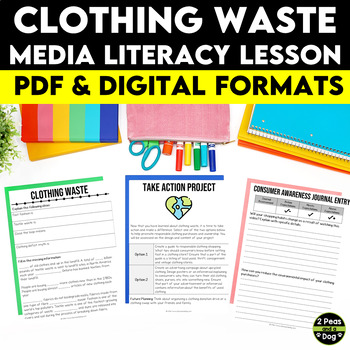 Preview of Media Literacy: Consumer Awareness Lesson - Clothing Waste