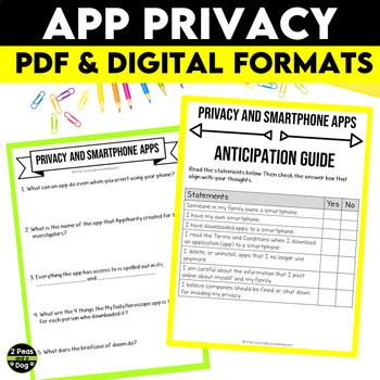 Preview of Media Literacy: Consumer Awareness Lesson - Smartphone App Privacy
