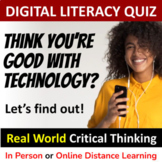 Media Literacy Critical Thinking Web Quest: How good are y