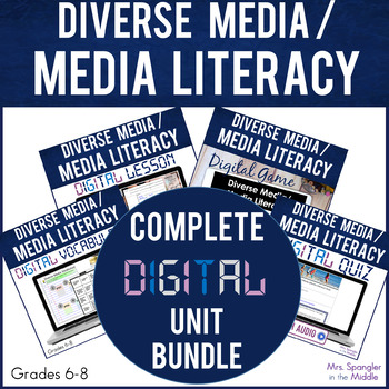 Preview of Media Literacy - Diverse Media Digital Resources Bundle for Middle School