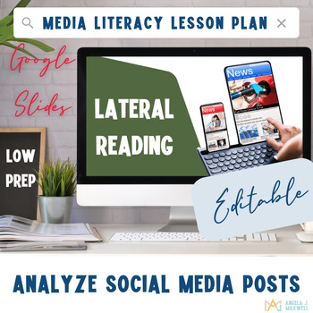 Preview of Media Literacy High School Lateral Reading Strategy with Social Media Posts